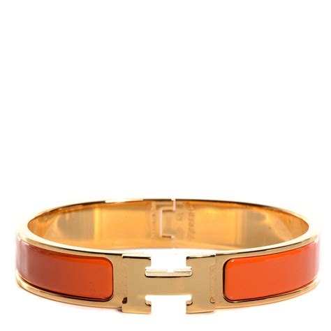 hermes enamel bracelet orange|Hermes enamel bracelets on sale.